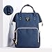 SUNVENO Diaper Bag Backpack Functional Baby Nappy Changing Bag with Insulated Pockets Waterproof Fabric Large Capacity (Navy)