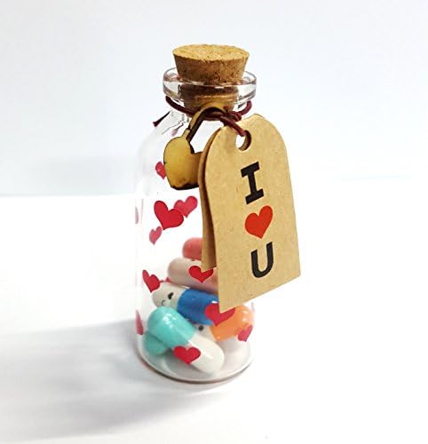 Order Happiness Glass Message In A Bottle (8 x 4cm , White)