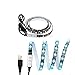 Geekercity USB LED Strip Light - 1M(3Ft) 60leds Flexible 5050 RGB TV Backlight Background Lighting Kit with 5V USB Cable and Mini Controller for TV PC Laptop Desk Under Cabinet (3FT)