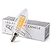 CTKcom 4-Pack 6W Candelabra LED Bulbs,E14 Dimmable COB LED Filament Candle Light Bulb,2700K Warm White 600LM,60W Incandescent Equivalent,Antique Light Bulb Energy-Saving Lamp for Light Fixtures