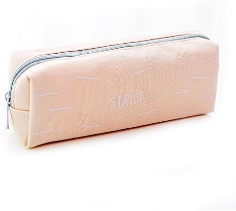 Holo Cute Capacity Pencil Case and Canvas Pen Bag Colorful Geometric Pattern Zipper Stationery Supplies Pencil Pouch Comestic Makeup Bag for Girls and Boys (Bare Powder)