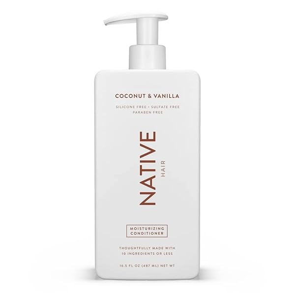 NATIVE COCONUT & VANILLA MOISTURIZING VEGAN CONDITIONER, CLEAN, SULFATE, PARABEN AND SILICONE FREE – 16.5 FL OZ