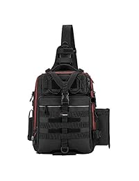Mochila Piscifun impermeable, de un solo hombro para almacenar los aparejos de pesca. Bolsa de correa cruzada multifuncional para camping, senderismo, ciclismo, surf