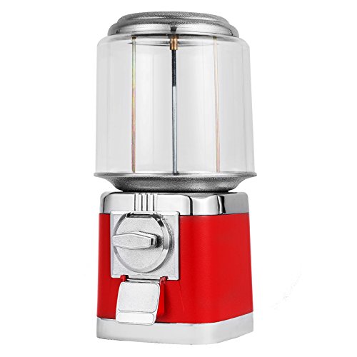 Happybuy Candy Gumball Dispenser All Metal Outside Construction Candy Gumball Bulk Vending Machine 10 lbs Candy capacity Quarter Vending Machine (Red) - Thumbnail 4