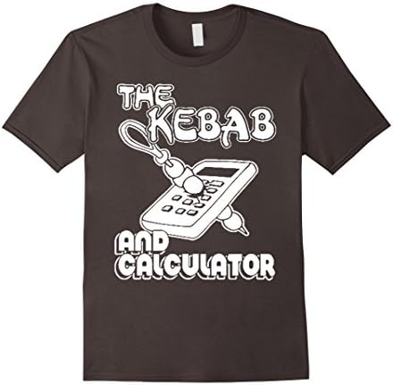 Mens the kebab and calculator Tshirt Medium Asphalt