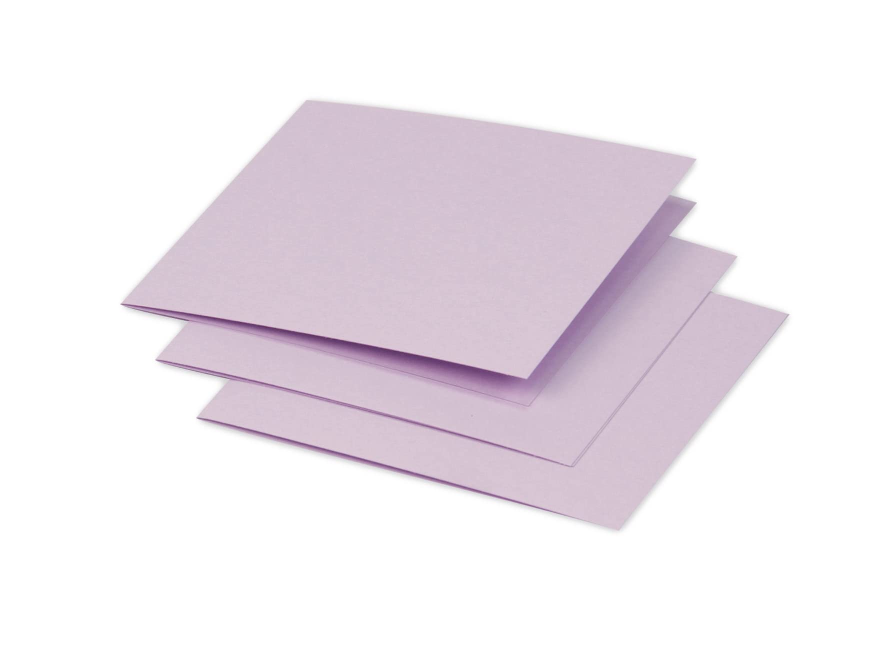 Clairefontaine 16178C Pack of 25 Double Cards Square (11.6x11.6cm) 210g/m² Lilac colour Invitation Correspondence Cardboard Pollen range Smooth Premium Paper