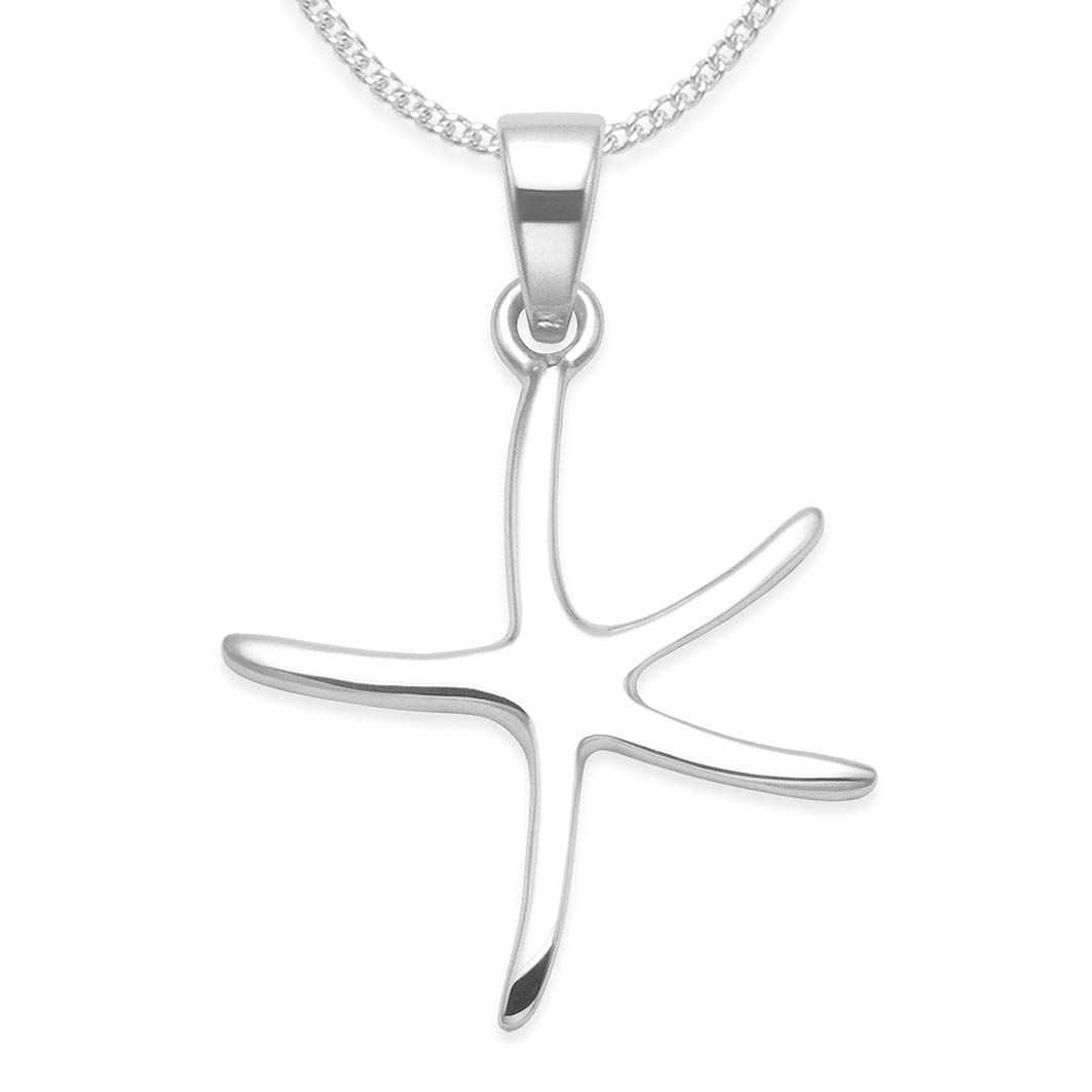 Heather Needham Sterling Silver Starfish Necklace on 16" silver chain- Size: 22mm X 20 mm. 8166/16