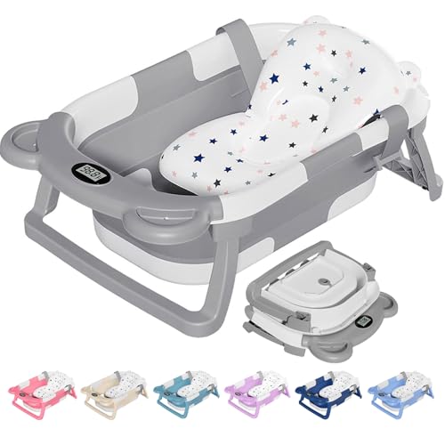 Collapsible Baby Bathtub with Thermometer