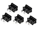 HLO Lighting Male Black Slip Plug for SPT-1 Zip Cord | Vampire Plug for Christmas Lights | 5 Pack