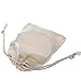 Wood color Double Drawstring Cotton Linen Jute Cloth Sack Muslin Bags Jewelry Pouch Reusable Bags Tea Bags Souvenir Gift Bag Pack of 24pcs 2.75x4 Inch