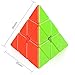D-FantiX Pyramid Stickerless Speed Cube 3x3, Triangle Cube Puzzle