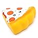 Kiibru Squishies Pizza Squishy Toys Funny Slow Rising Jumbo Cartoon Bread Scented (White)