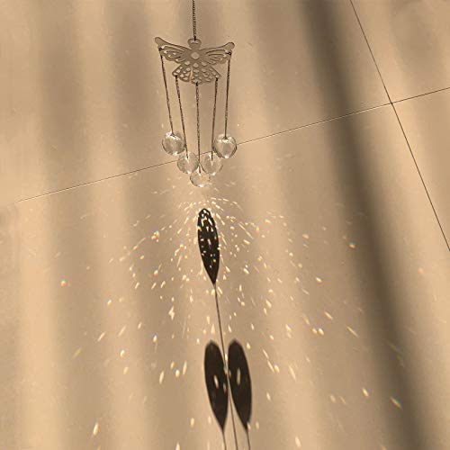 Simunliyg 3 Pcs Colorful Crystals Glass Sun Catcher Crystal Garden Suncatchers Prisms Hanging Ornament Pendants Chandelier for Window Décor, Home, Office, Cars, Wedding, Plants