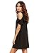 Milumia Women's Summer Cold Shoulder Ruffle Sleeves Shift Maternity Nursing Dress Black XL