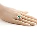 925 Sterling Silver Green Simulated Emerald Women's Ring (2.78 Ct Emerald Cut (Available 5,6,7,8,9)