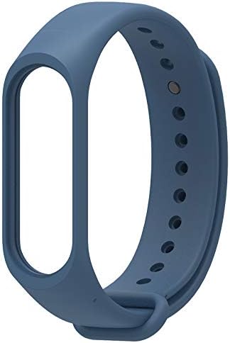 NWHEBET Replacement for Xiaomi Mi Band 4 Strap, Miband 4 Waterproof Soft Silicone Wristband with Clasp Bracelet Accessories for Xiaomi Mi Band 4 Smart Bracelet,1PCS Dark Blue