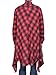 Coofandy Unisex Fashion Casual Long Sleeves Hipster Big-Tall Button up Plaid Shirt,Red,Small