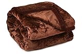Archangel 2 Ply Twin Solid Mink Blanket - Brown