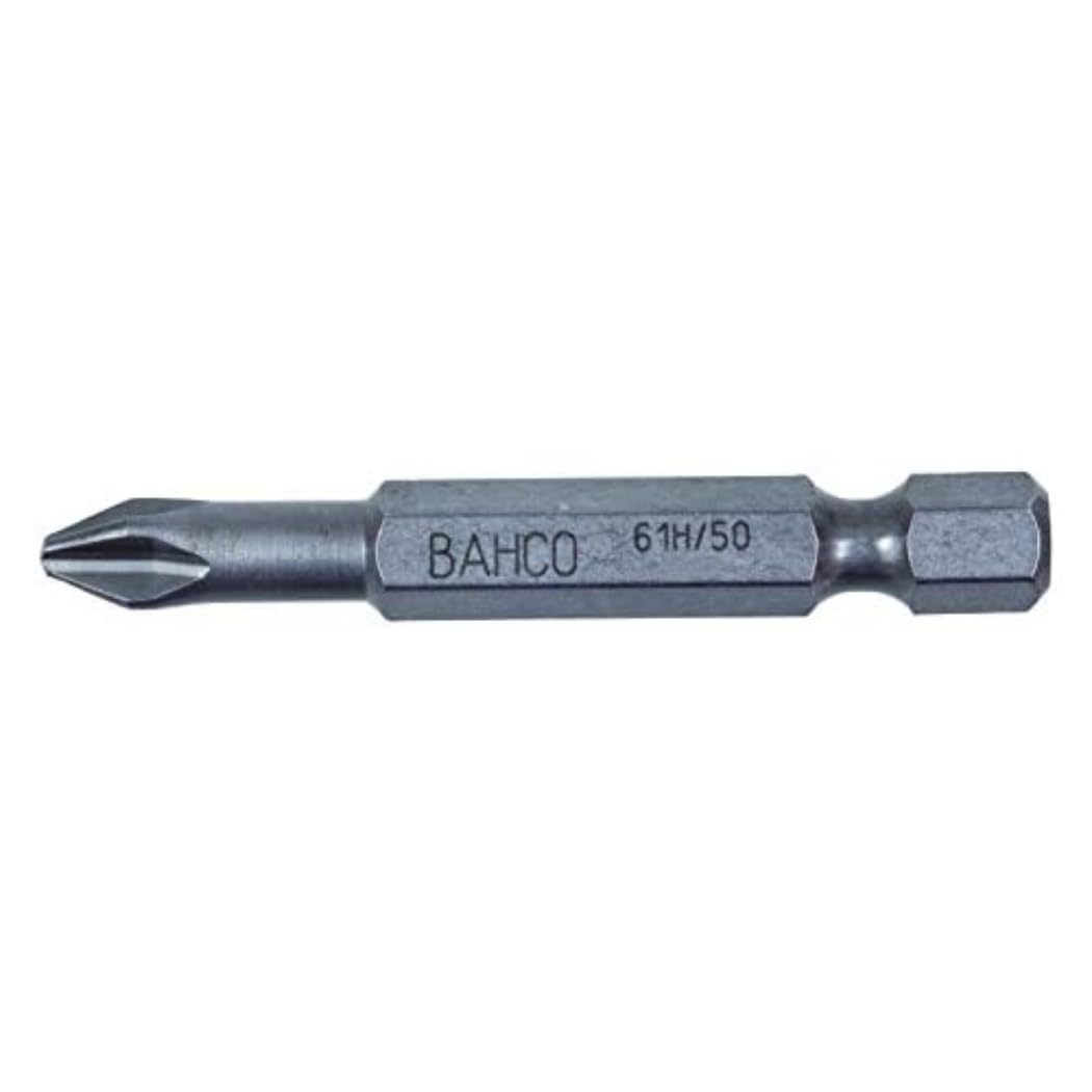 Bahco 61H/50PH3 Ph3 Extra Hard Bit for Phillips Head Screws, Grey, 50 mm, 5-Piece