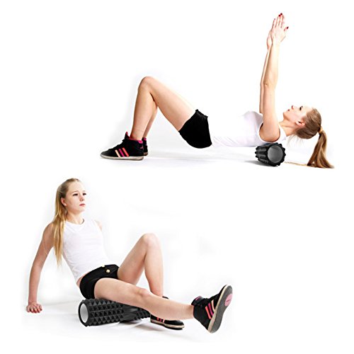 Foam Roller Set, 18 inch Massage Stick Double Massage Ball Carry Bag Trigger Point Therapy Recovery Muscle Sport Gym, Muscle Massage Set