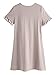 Romwe Women's Short Sleeve Summer Loose Tunic Casual Tassel Dress Apricot M