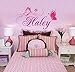Charming Personalized Name & Butterflies Vinyl Wall Decal Sticker Home Decor for Girls' Room -You Choose Name and Color