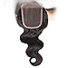 UNICE Hair 3 Part Lace Closure Body Wave Brazilian Unprocessed Virgin Hair 4x4 Closure Natural Color (12inch)