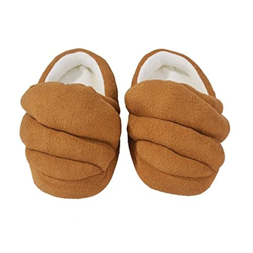 Coxeer Creative Hot Dog Bread Pattern Funny Slippers Slip-on Warm Plush Shoes Clothing, Shoes & Jewelry, Women, Shoes, Slippers