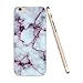 EVERMARKET(TM) iPhone 7 Plus case, Red Marble Pattern Hard PC Back with Clear TPU Soft Frame Bumper Case Cover for Apple iPhone 7 Plus (5.5 Inch)