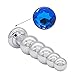 Romi Metal Beads Gem Anal Plug Toy - 5 Beads Stainless Steel Pleasure Wand Butt plug for Men and Women