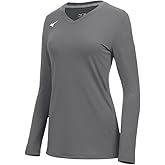 Mizuno Girls' Balboa 6 Long Sleeve Volleyball Jersey, Quiet Shade, Medium