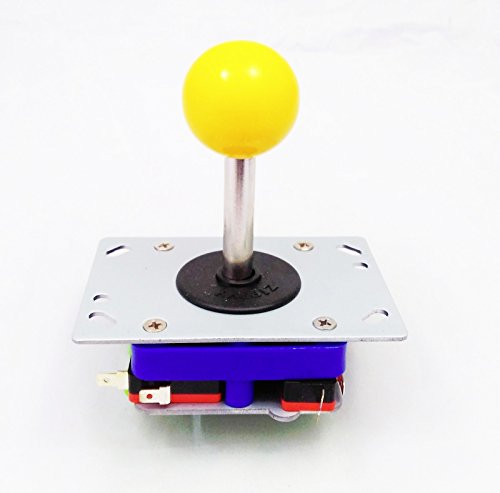 2/4/8 Way Adjustable Arcade Joystick PC Fighting Stick Parts for Video Game Arcade Yellow Ball Tall by Atomic Market