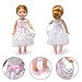14 Inch Doll Clothes ( Fancy Flower Dress with Matching Pink Dress Shoes and Purse) Fits American Girl Wellie Wishers Dolls