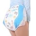 TEN@NIGHT Adult Baby Diaper One time Diaper ABDL Incontinence Underwear DDLG 8 Pieces (Blue)