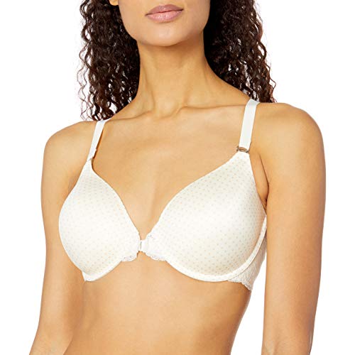 Maidenform Women's One Fab Fit Extra Coverage Lace T-Back, Latte Dot, 38B