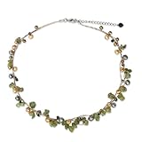 Pearl and peridot strand necklace, 'Tropical Elite' - Handmade Pearl and Peridot Necklace
