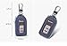 Car Keychain Cover Premium Leather Key Chain Coin Holder Keyring Hook Wallet Zipper Case Remote Smart Key Fob Alarm Security (Blue)