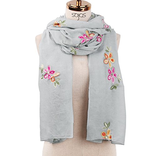 Sojos chiffon scarf for women soft lightweight stylish shawl wrap…