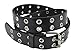 Belle Donne Black Belt Women Double Grommet, Grunge, Emo, Goth Punk Style, studded Double Holes, X Large