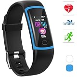 HuaWise Fitness Tracker,Activity Tracker with Heart Rate Monitor and Sleep Monitor,Bluetooth Waterproof Color Screen Fitness Watch,Step Counter Pedometer and Calorie Counter for Wome Men Kids