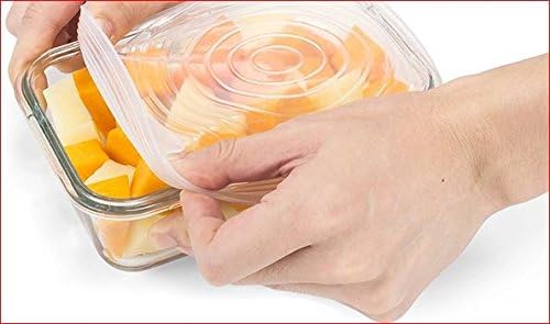 Silicone Stretch Lids. Set of 6 air-tight seal food grade lids for any size and shape container.