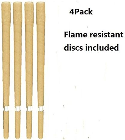 Beez Beeswax Candles Cones Mint Scented 4 Pack - 100% Natural Beeswax Candling - Protective Disk Included 2