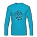 Versace Logo For Men's Printed Long Sleeve Cotton Tshirt Large Light Blue