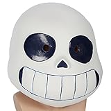 Sans Mask Helmet Costume Props for Adult Halloween Cosplay Latex Blue