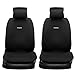 Sojoy Universal Four Season Fashionable Car Seat Cushion Cover for Front of 2 Seats 2.0 New Version (Black)