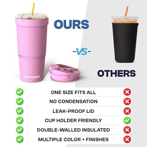Frost Buddy Togo Buddy 30oz Tumbler - Insulated Stainless Steel (Black) | Double-wall vacuum insulated | Spill-proof flip lid | 18/8 premium stainless steel