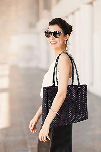 image for DTBG Laptop Tote Bag, 15.6 Inch Women Shoulder Bag Nylon Briefcase Cas