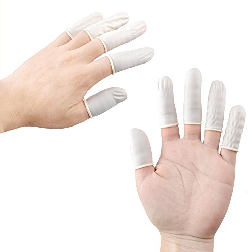Disposable Natural Latex Finger Cots, Fingertips Protective,Anti-static,Finger Cots,Prevents fingerprints or natural skin oils from contaminating your stuff.