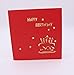 IShareCards® Handmade 3D Pop Up Birthday Cards Creative Greeting Cards Papercraft (90° Happy Birthday Cake)