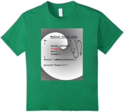 Kids Funny Medical Student Computer Engineering Gift T-Shirt 12 Kelly Green